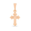 21 mm gold-plated crucifix with an engraved figure of Christ and a smooth loop