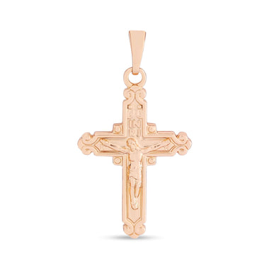 Scrolled Latin crucifix pendant