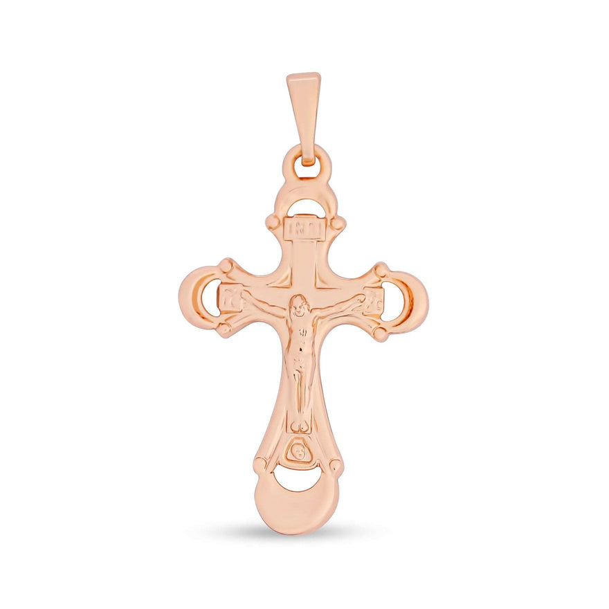 INRI crucifix pendant with arched ends