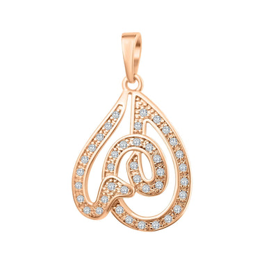 Spiral snake teardrop pendant, 27 mm