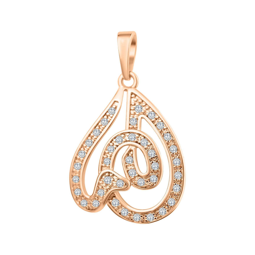 Spiral snake teardrop pendant, 27 mm