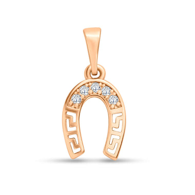 Greek key horseshoe pendant, 20 mm