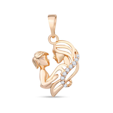 Openwork mother and child pendant