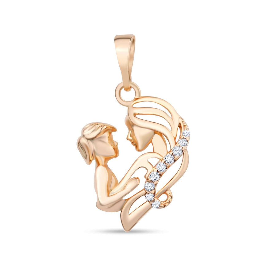 Openwork mother and child pendant