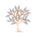 Tree of life pendant with marquise cubic zirconia leaves and gold-tone branches