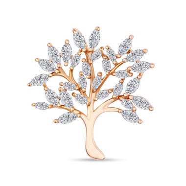 Marquise-leaf tree of life pendant