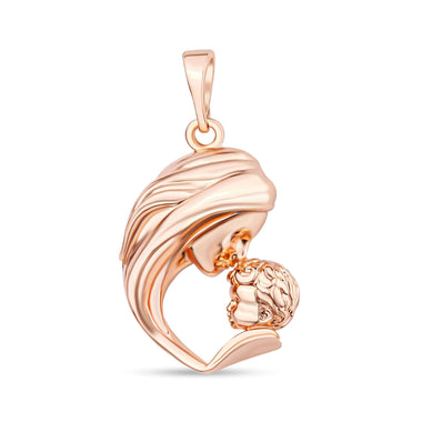 Mother and child heart pendant, 30 mm