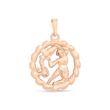 Rope-twist zodiac pendant, 28 mm