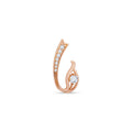 Flame-shaped pendant with sparkling cubic zirconia and a warm rose-gold tone