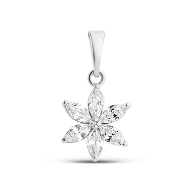 Six-petal flower pendant, 20 mm