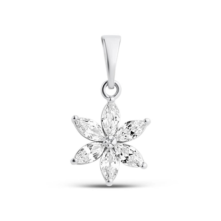 Six-petal flower pendant, 20 mm
