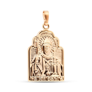 Arched holy icon pendant, 38 mm