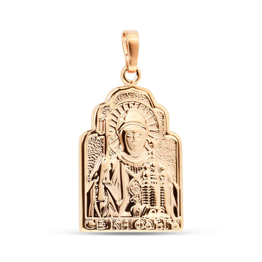 Arched holy icon pendant, 38 mm