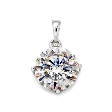 Round solitaire cubic zirconia pendant