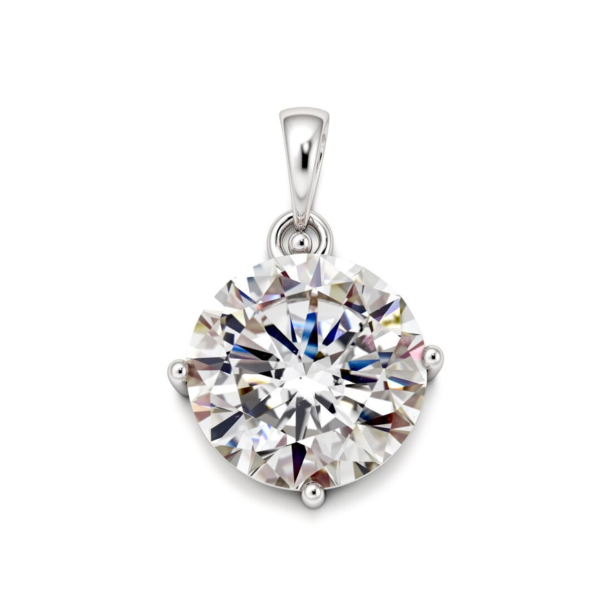 Round solitaire cubic zirconia pendant