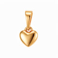 Small heart pendant with a mirror-smooth gold-tone surface and no stones