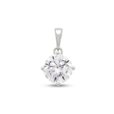 Solitaire cubic zirconia pendant, 19 mm