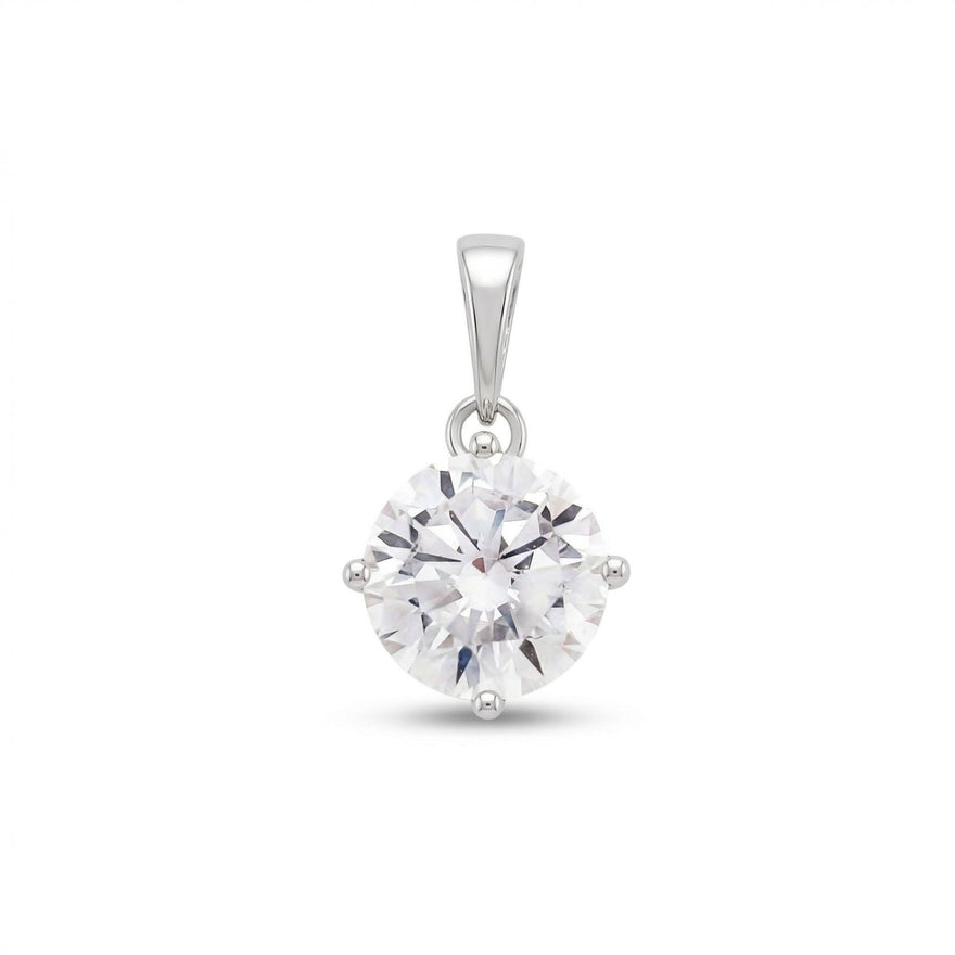 Solitaire cubic zirconia pendant, 19 mm