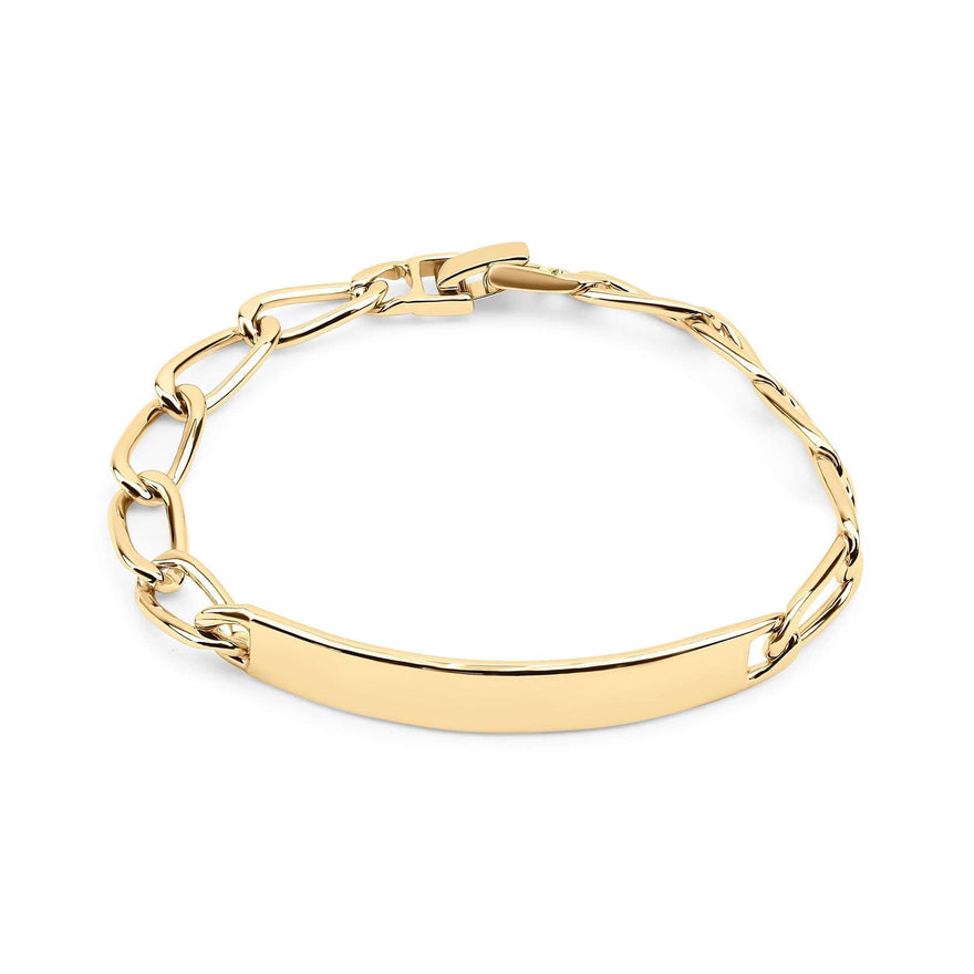 Engravable curb ID bracelet, 20.5 cm