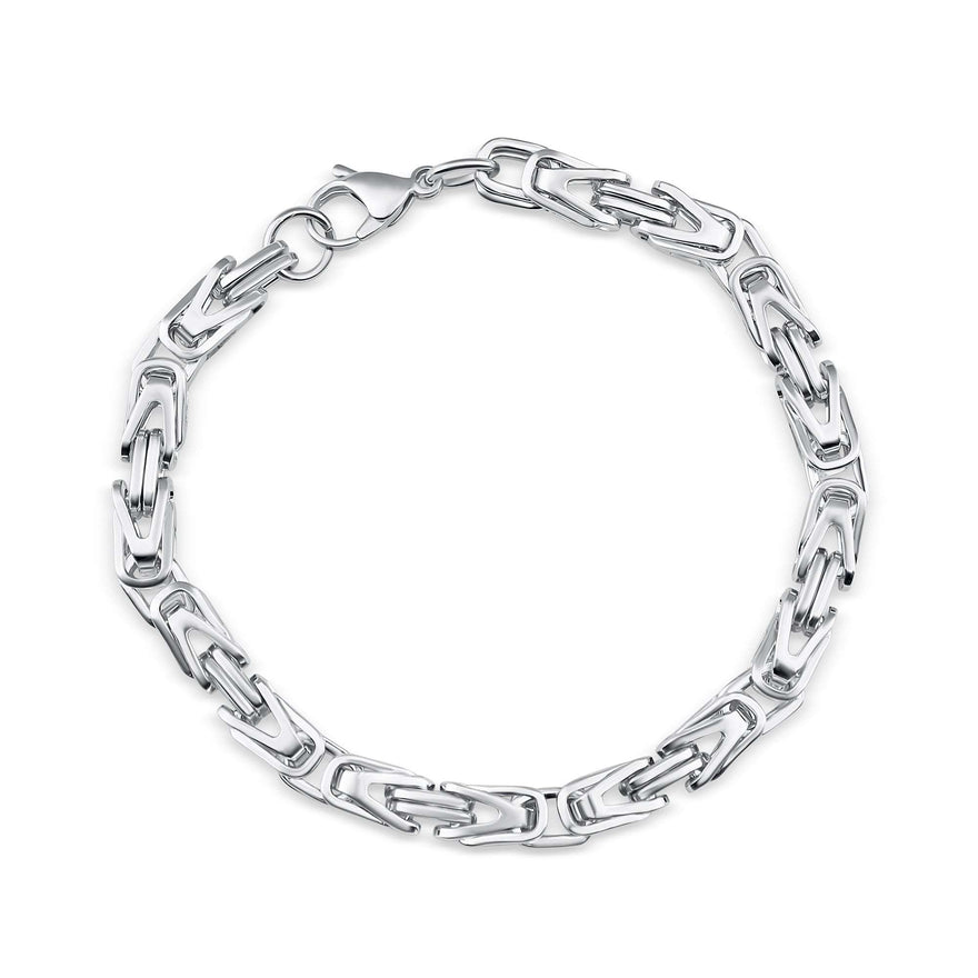 King chain bracelet for men, 21 cm