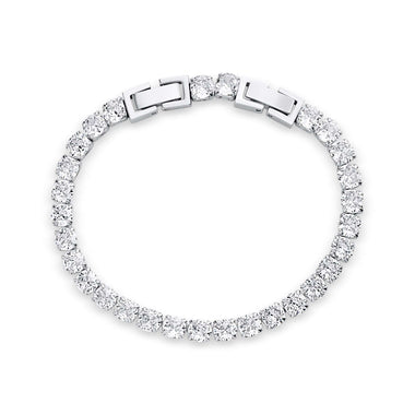 Slim cubic zirconia tennis bracelet