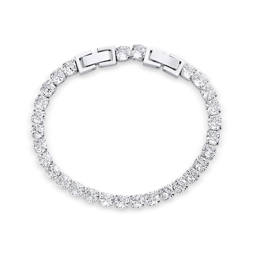 Slim cubic zirconia tennis bracelet