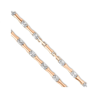 Bamboo-style link bracelet, 5 mm