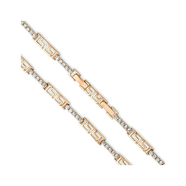 Greek key cubic zirconia bracelet