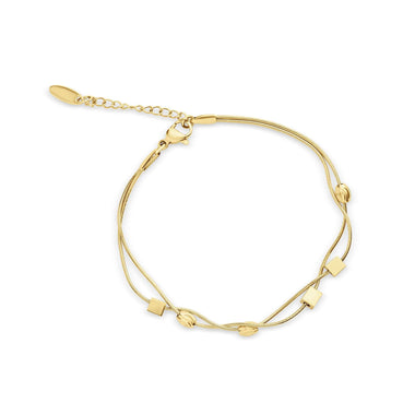 Square and oval link chain bracelet