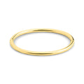 Smooth gold-plated bangle with a round profile and shiny polished surface