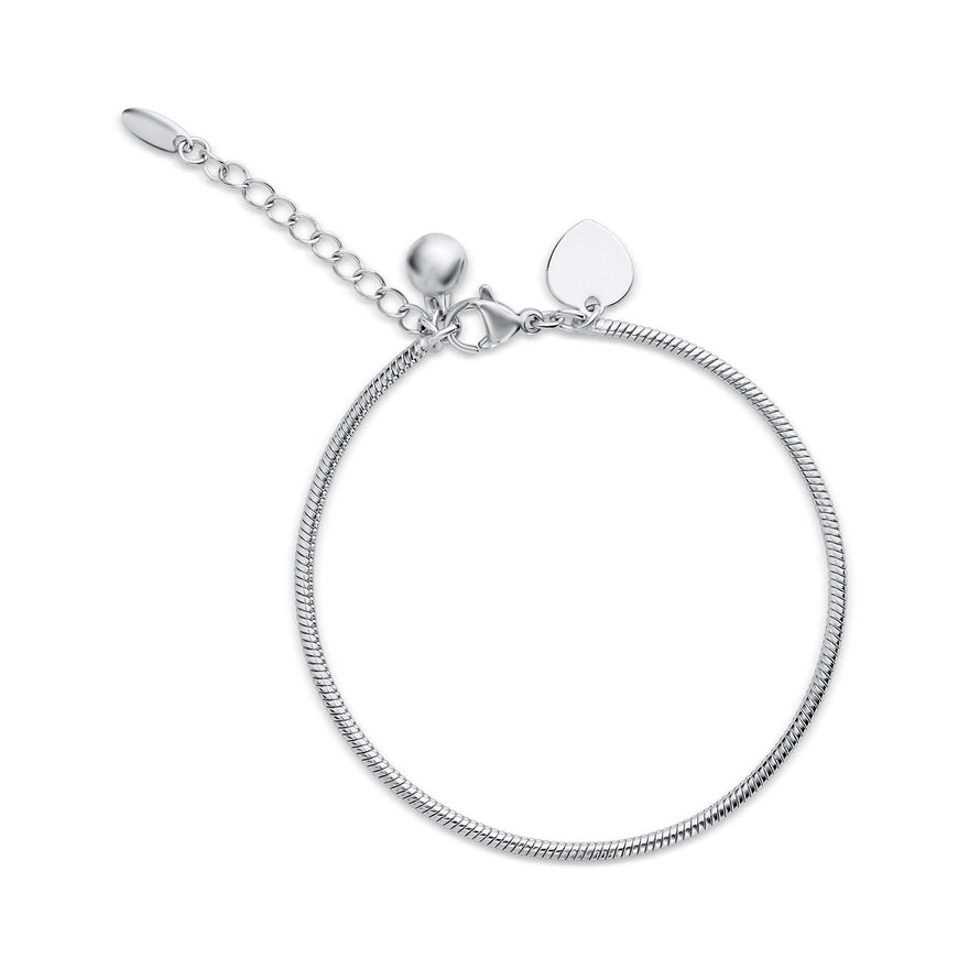 Heart and bell charm bracelet, 17–20 cm