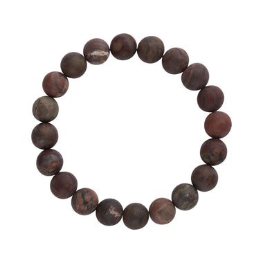 Red-brown agate bead bracelet, 18 cm