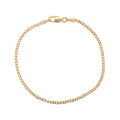 Fine gold-plated curb chain bracelet with a lobster clasp