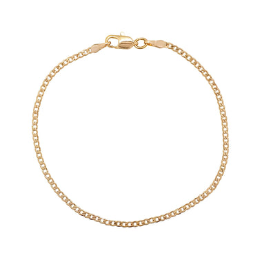 Fine curb chain bracelet, 2 mm