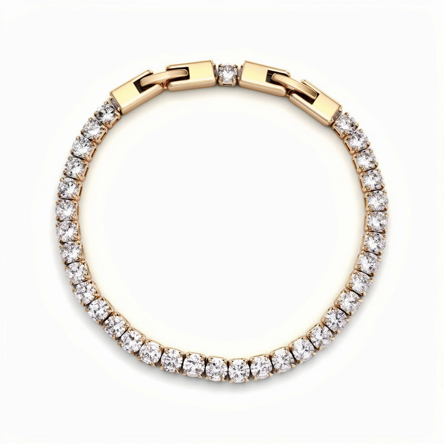 Clear cubic zirconia tennis bracelet
