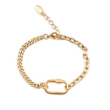 Carabiner link bracelet, 17–20 cm