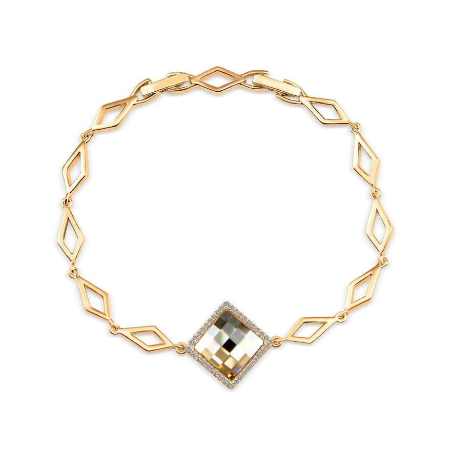Geometric Swarovski crystal bracelet