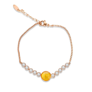 Yellow Swarovski crystal bracelet