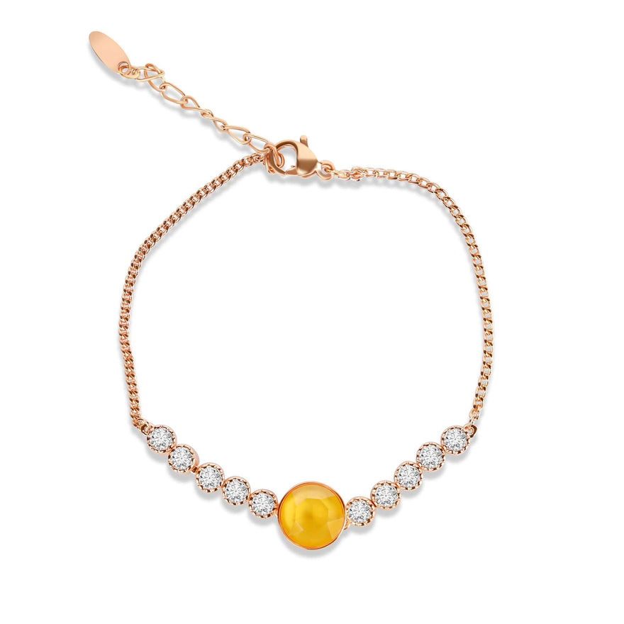 Yellow Swarovski crystal bracelet
