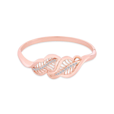 Openwork leaf bangle bracelet, 16.5 cm