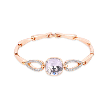 Square Swarovski crystal link bracelet