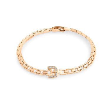 Buckle bracelet with cubic zirconia