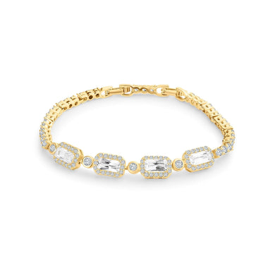 Rectangular cubic zirconia bracelet
