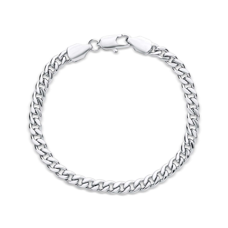 Flat curb chain bracelet, 19 cm