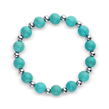 Turquoise-dyed howlite bracelet